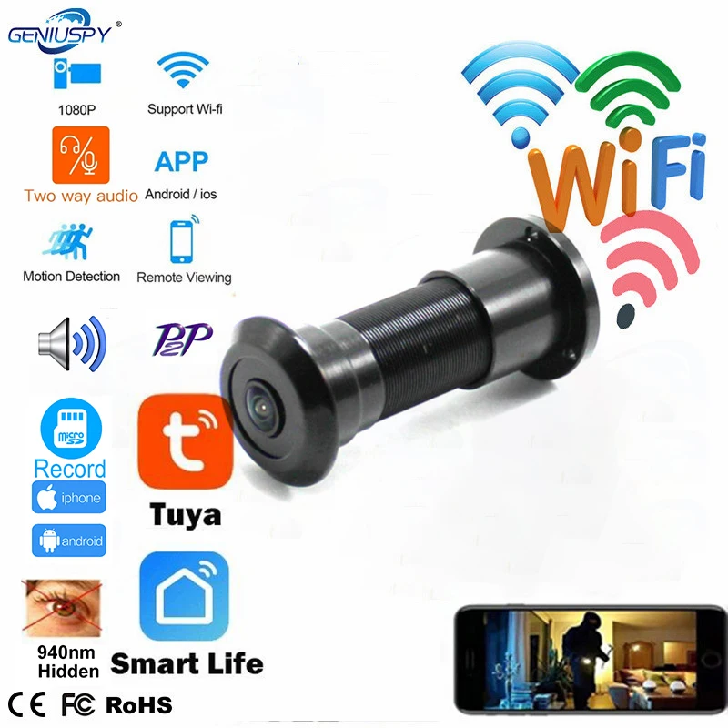 Tuya WIFI Two Way Audio Door E - đánh giá và giá Home Security Front Door Camera